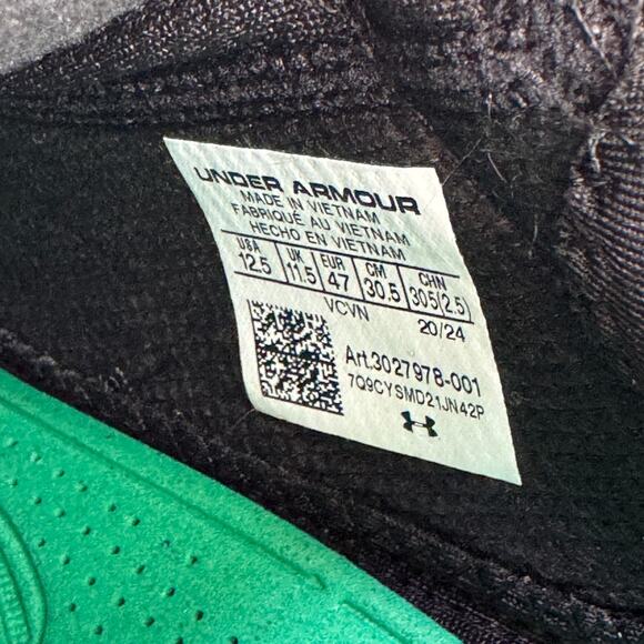 Under Armour Blur Smoke 2.0 MC Suede Mens Size 12.5 Football Cleats Black NEW - Picture 8 of 9